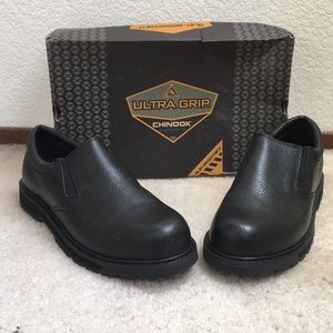 Black slip on shoes never worn